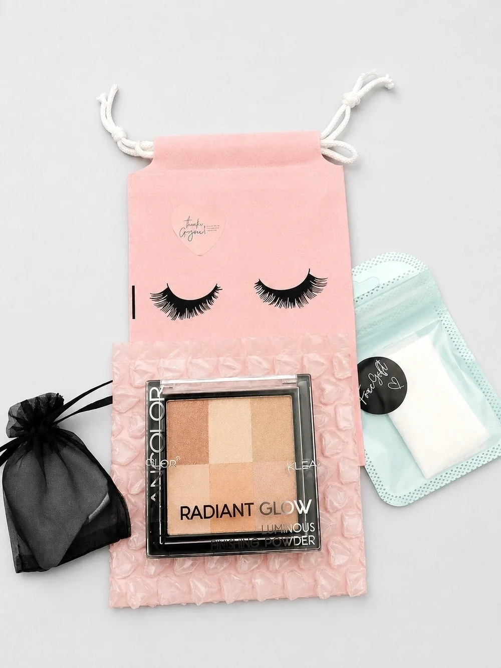 Kleancolor Radiant Glow Luminous Finishing Powder Warm Peach Mosaic